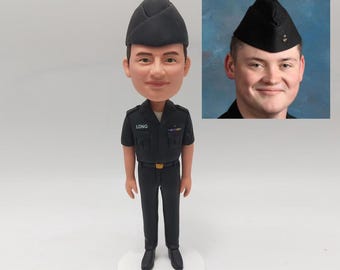 Custom Police Officer Bobblehead - Personalized Law Enforcement & Sheriff Retirement Gift