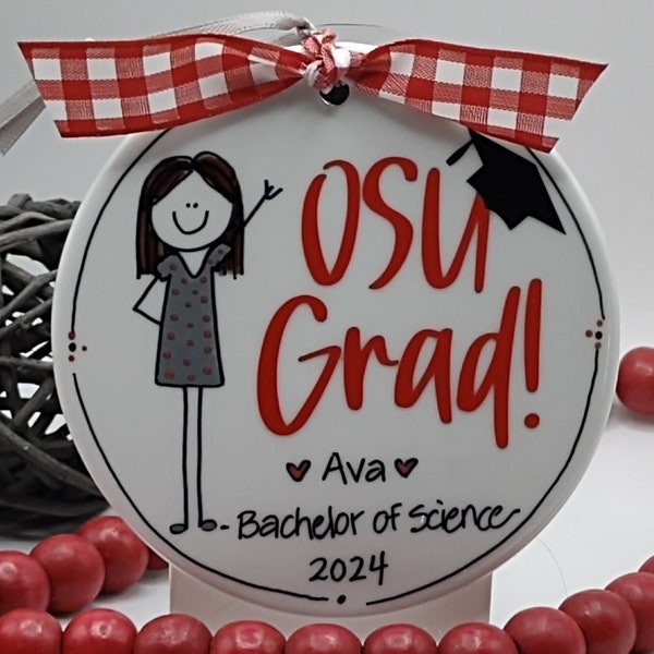 OSU (any Gender) Graduate/Ohio State Graduate Personalized Ornament/Personalized OSU/Personalized Ohio State/Custom Graduate Ornament