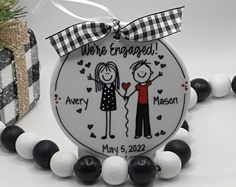 Engagement Gift Personalized Ornament