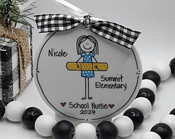 School Nurse/Any Nurse Personalized Ornament