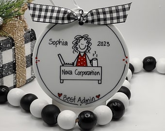 Office Worker/Admin/Secretary/Office Job Personalized Ornament/Personalized office worker Ornament/Personalized Secretary Ornament