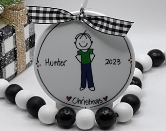 Young boy Personalized Ornament/Boy Ornament