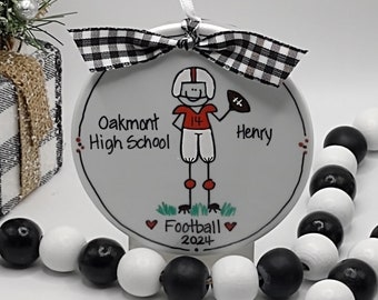 Football (Team Colors) Personalized Ornament