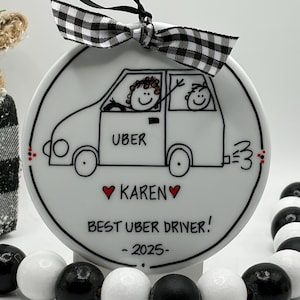 Uber Driver (girl/guy) Personalized Custom Ornament