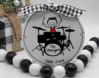 Drummer/Percussion Custom Personalized Ornament/Personalized Drummer Ornament/Custom Drummer Ornament