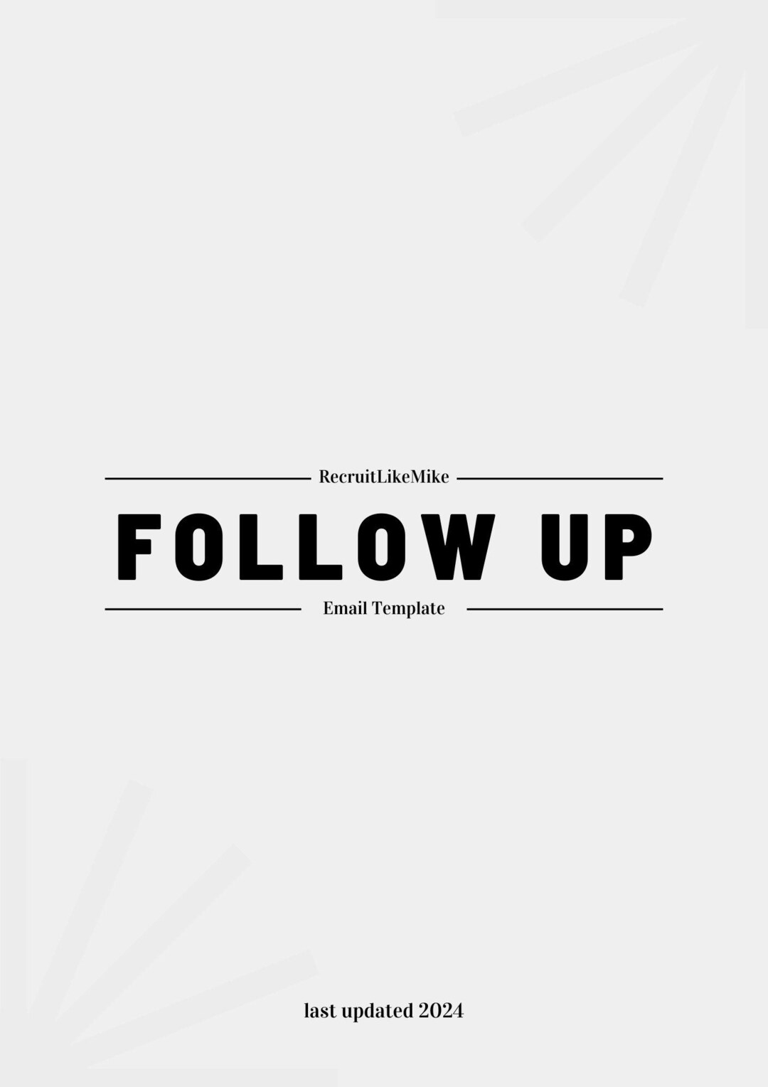Follow up Email Template, College Recruiting Etsy