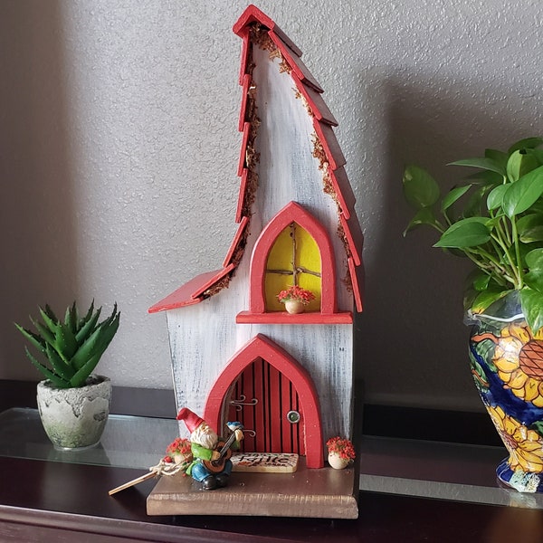 Failte ~ Fairy Birdhouse, Whimsical, Indoor or Outdoor Use, Very Sturdy, Custom Made, Order in time for Christmas.  FREE SHIPPING!