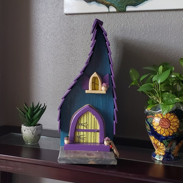 Ivy ~ Fairy Birdhouse, Whimsical, Indoor or Outdoor Use, Very Sturdy, Custom Made, Order in time for Christmas.  FREE SHIPPING!