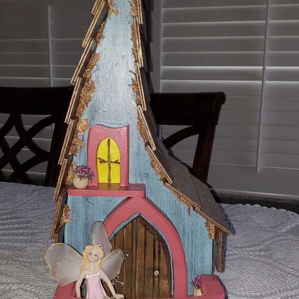 Prunella ~ Fairy Birdhouse, Whimsical, Indoor or Outdoor Use, Very Sturdy, Custom Made, Order in time for Christmas.  FREE SHIPPING!