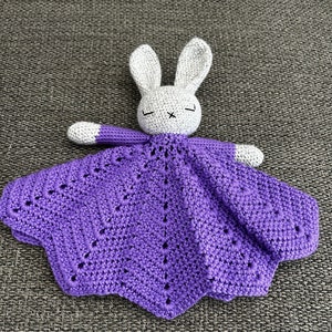 Crochet Bunny Lovey: Purple
