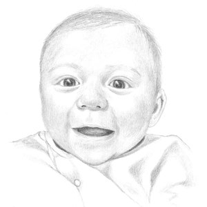 8x10 custom portrait pencil sketch original art drawing image 6