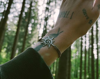 Bracelet •Koa• delicate with silver boho sun