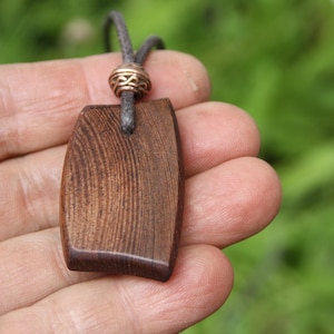 6000 Year Old Irish Bog Scots Pine Necklace, Hand Carved Bog Red-Deal Pendant, Unique Ancient Bogwood Of Ireland, Ogham Sacred Tree Jewelry