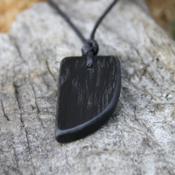 5000 Year Old Irish Bog Oak Necklace, Unique Ancient Black Oak Pendant, Bog Wood Jewelry For Men, Ancestry Gift From Ireland