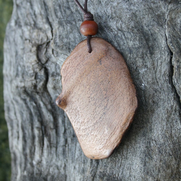 Large Red Cedar Tree Bark pendant, Fallen Irish Tree Bark Handmade Necklace, Unique Keepsake Gift From Ireland