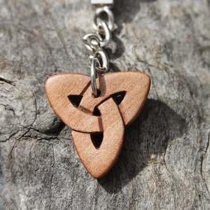Hand-carved Triquetra Key-ring Made In Ireland