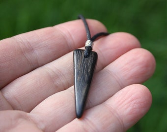 5000 Year Old Bogwood Pendant Unique Bog Wood Ancestry Gift From Ireland Irish Gift For Her Hand-Carved Irish Bog Oak Wood Necklace