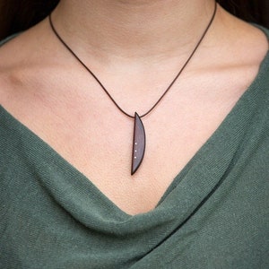 6000 Year Old Irish Bog Yew And Silver Wooden Necklace, Unique  5th Anniversary Gift Handmade In Ireland, Ancient Bogwood Gift For Her