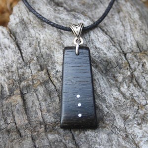 5000 Year Old Irish Bog Oak Necklace, Black Oak Wooden Pendant, Unique Bog Wood Jewelry, Ancestry Gift Handmade In Ireland