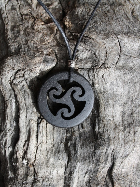 Ebony shop wood necklace