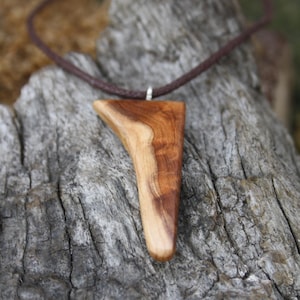 Handcarved Sacred Yew Wood Pendant
