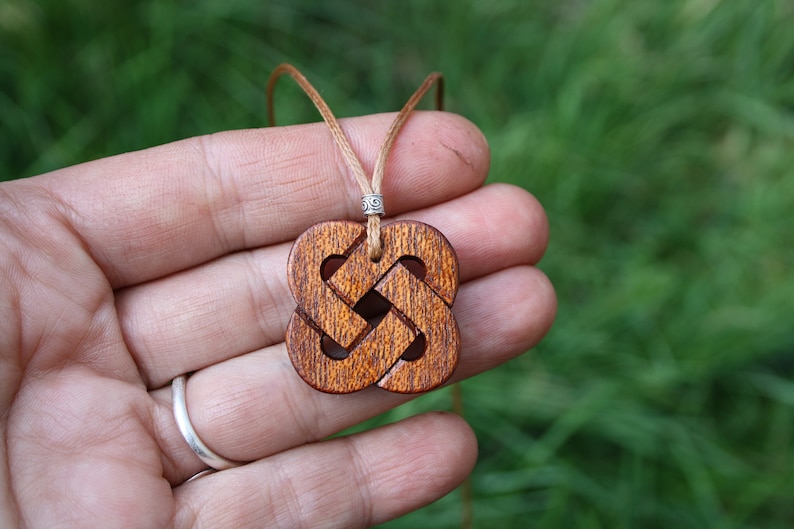 Mahogany Celtic Love Knot Pendant