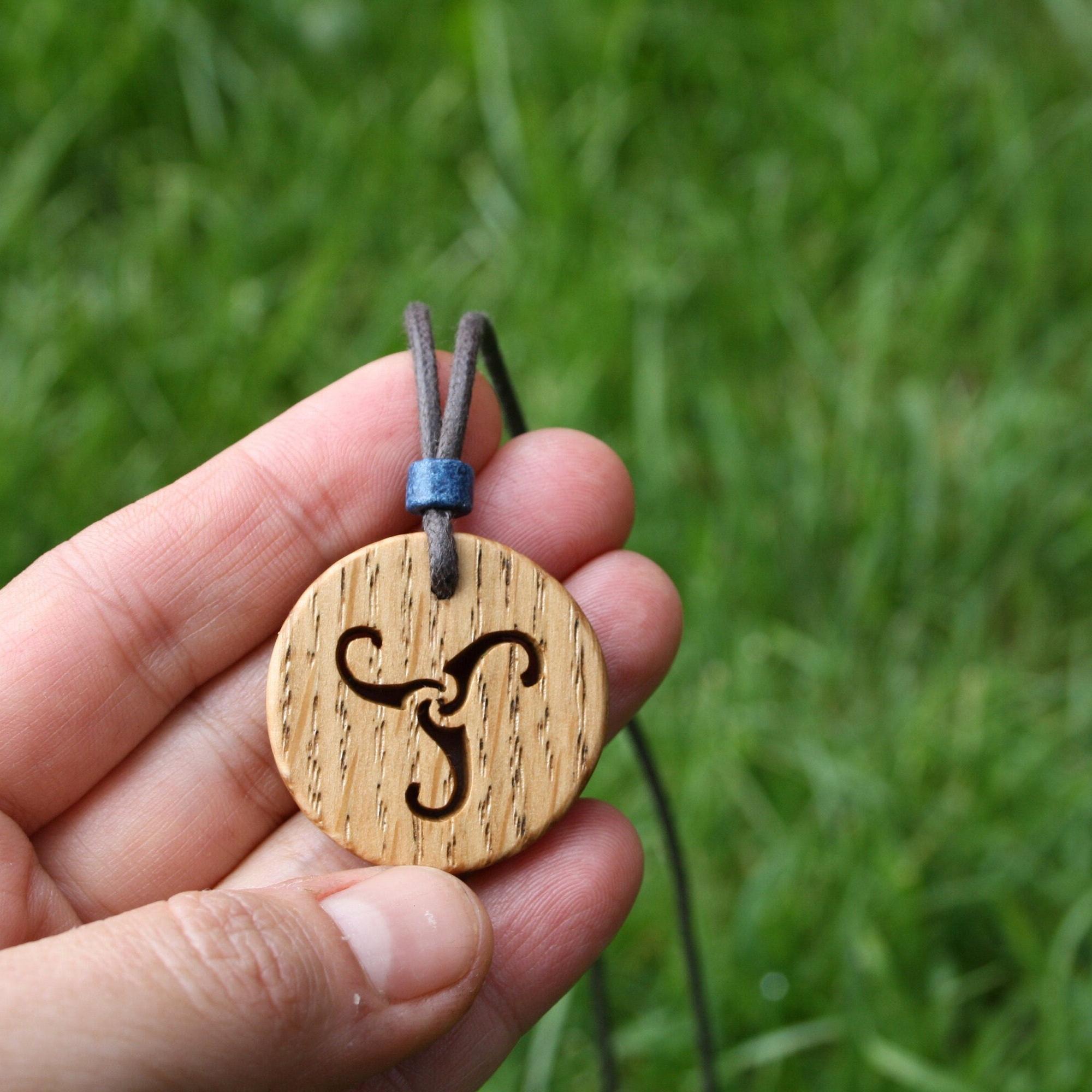 Collana Pendente Simbolo Nodo Celtico Triskele Triskelion In Acciaio - Foto 2