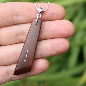 Hand-Carved Irish Bog Yew Pendant, 6000 Year Old Minimalist Bog Yew Wood Necklace, Unique Bog Wood Jewelry From Ireland
