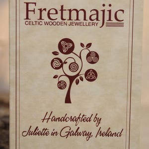 Celtic Infinity Knot Necklace, Rosewood Irish Woven Pendant, Hand-carved Celtic Jewellery, Irish Knot Necklace, Celtic Wiccan Wood Jewelry image 9