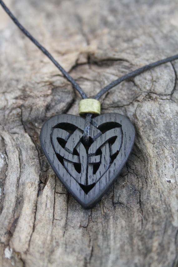 Irish Bog Oak Celtic Heart Pendant Handcarved 5000 Year Old Irish Bog Oak Jewelry Unique Irish Love Knot Necklace Hand Made in Ireland Etsy Australia