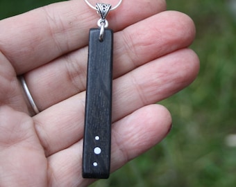 5th Wood Anniversary Gift From Ireland: Irish Bog Oak Celtic Pendant On Sterling Silver -- U.S Tariffs & Duty Included --
