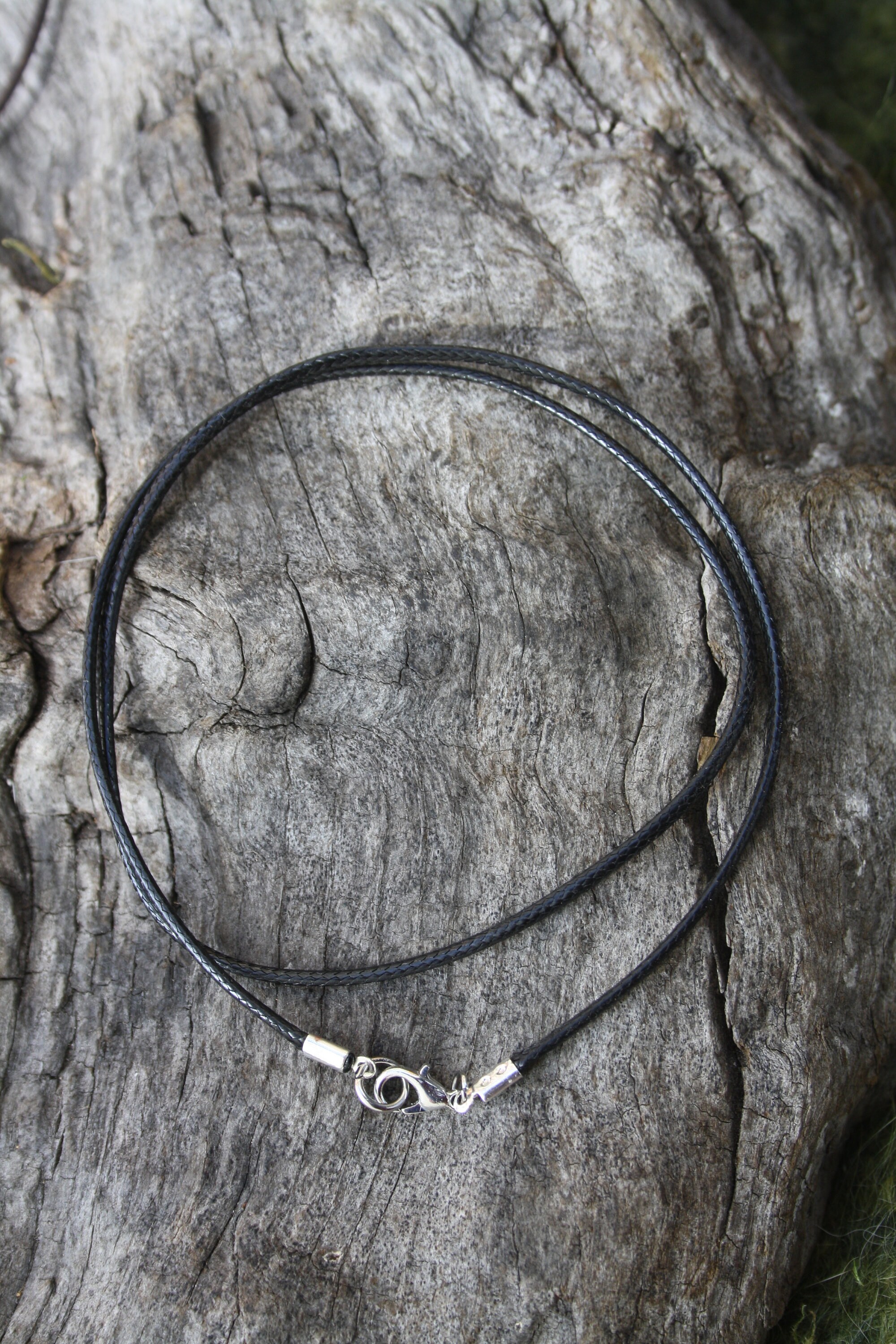 THICK Black Necklace Cord, 1.5 Mm Waxed Nylon Cord Necklace