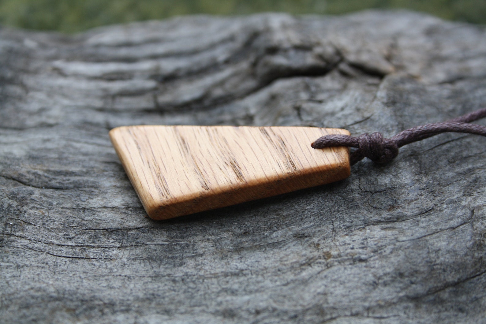 Natural Oak Wood Pendant Celtic Tree Wood Necklace Irish Etsy