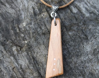 Irish Willow Wood Pendant: 9th Anniversary Gift Celtic Necklace