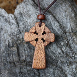 Mahogany Celtic Cross Pendant