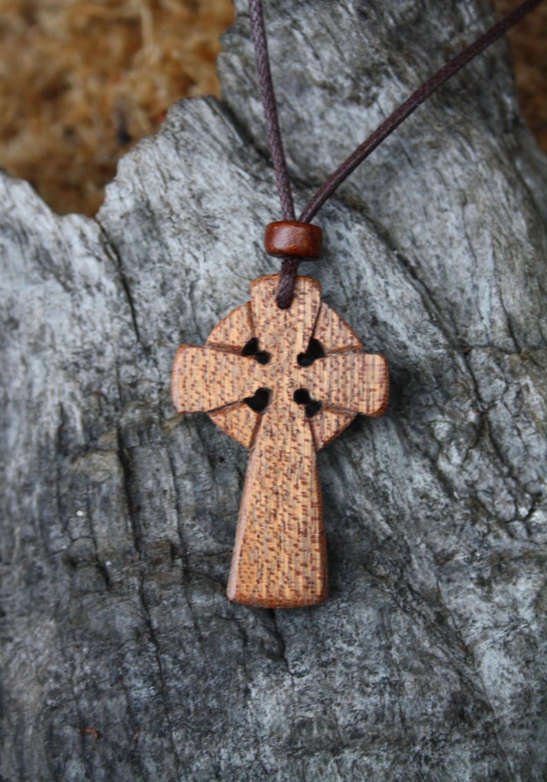 Mahogany Celtic Cross Pendant