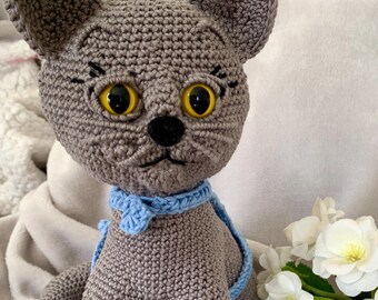 Instructions for a cute crochet cat pattern