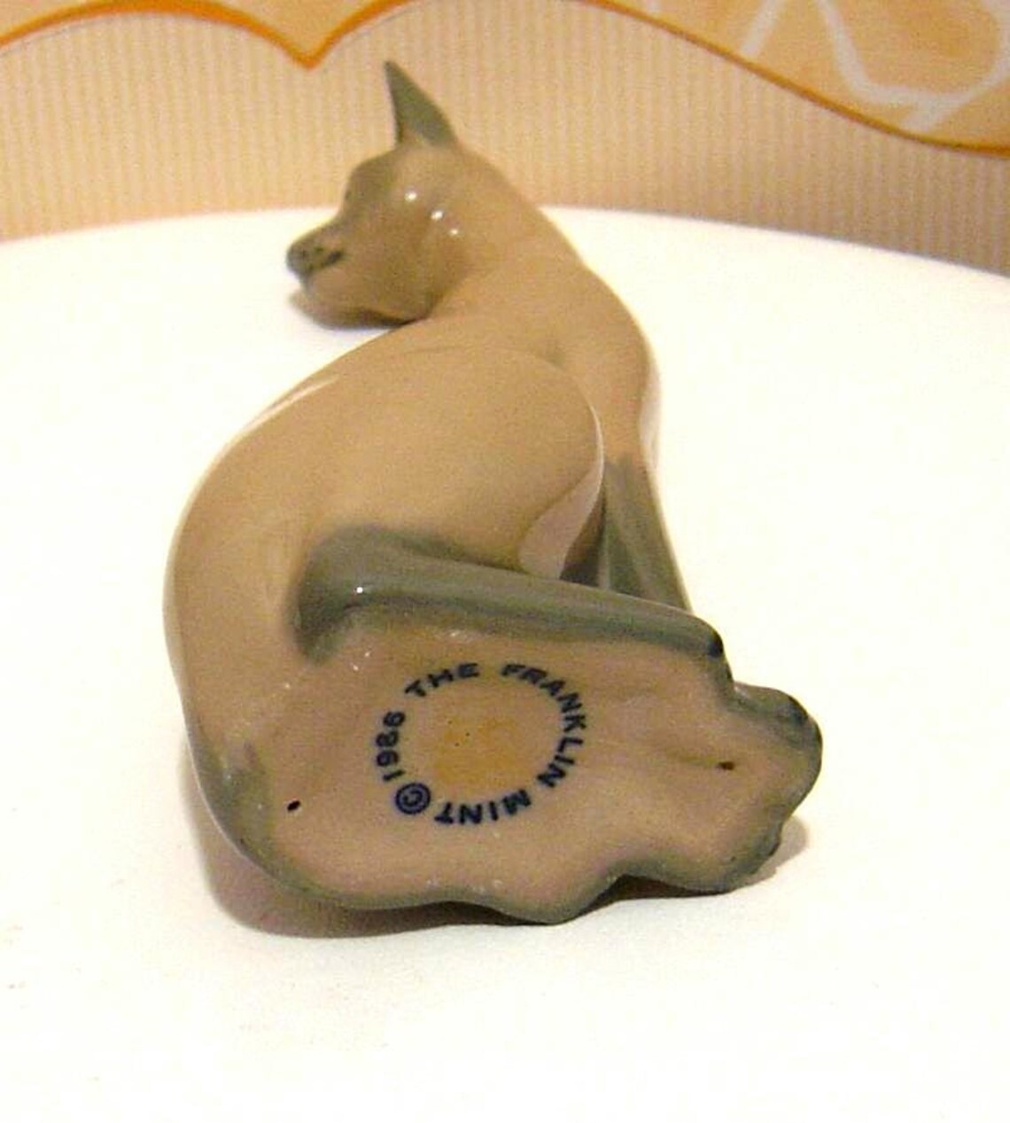 franklin mint cat curio