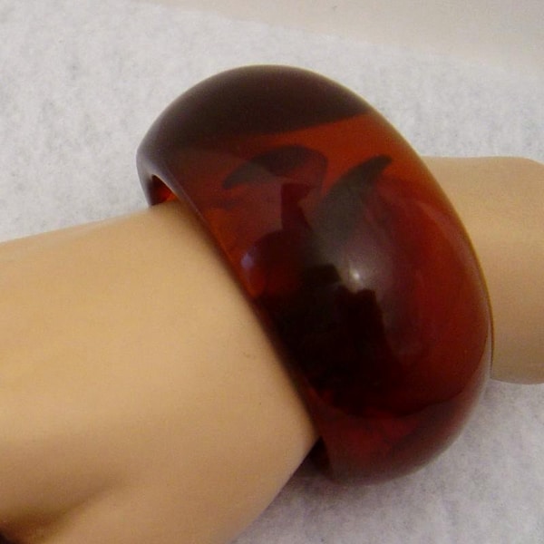 Chunky faux tortoise shell Lucite Cuff jewelry Gift for Her