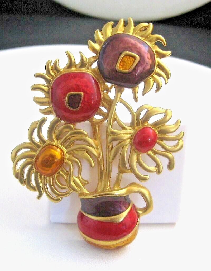 Vintage Saint Laurent Brooch - Etsy Vintage Saint Laurent Brooch - Etsy