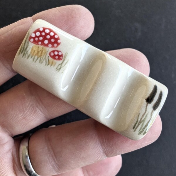 Handmade Ceramic watercolour Paint Brush Rest. Calligraphy, pen pencil holder. Gift for artist.