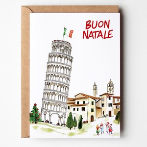 Buon Natale Card | Cartolina di Natale | Italian Card | Blank Inside + Envelope | Premium Matte Art Paper