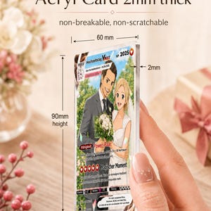 Personalized Anniversary Card, Custom Pokemon Card, Anime Wedding Card, Anniversary Gift for Couple, Valentine's Day Gift for Him Her image 4
