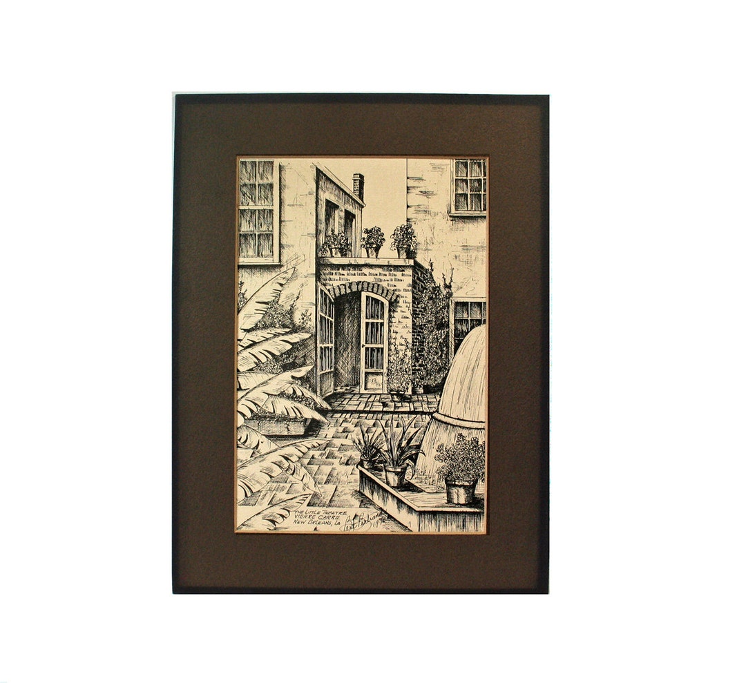 Bert Bertrand Art Print, the Little Theatre, New Orleans Artist