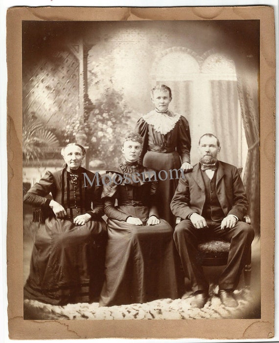Old Family Photo Vintage Picture Family Portrait 8 X 10 Etsy