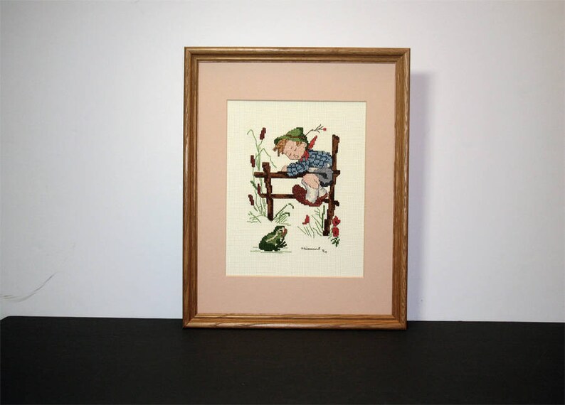 Hummel Cross Stitch Finished Framed Completed Needlework Etsy