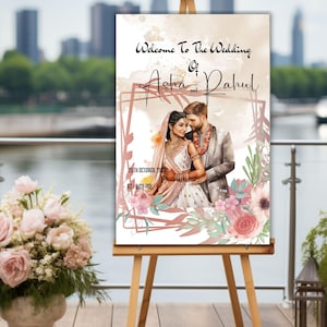 Indian Wedding Welcome Sign, Indian Wedding Decor, Indian Wedding Sign, Desi Event Sign, Digital Download, Editable Template
