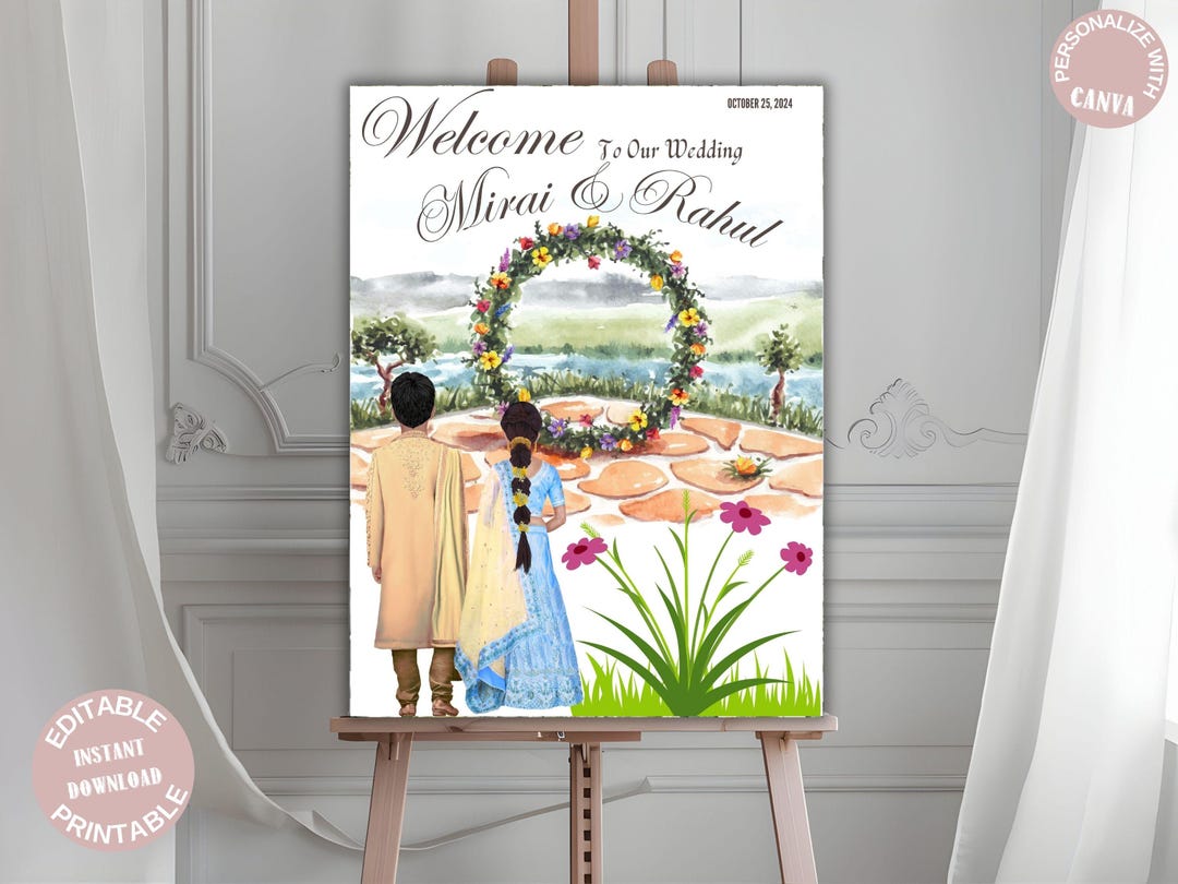 Elegant Indian Wedding Save the Date Customizable Digital Invitation Traditional Indian Wedding Save the Date Editable PDF Template - Etsy Japan