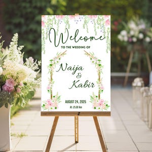 Indian Wedding Welcome Sign Indian Wedding Decor Indian Wedding Sign  Indian Mehndi Event Desi Event Sign Digital Download Editable Template