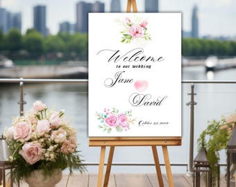 Wedding Welcome Sign, Welcome to our Wedding Poster, Boho Wedding Welcome sign, Wedding Sign, Printable Wedding Welcome